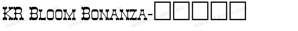 KR Bloom Bonanza字体转换